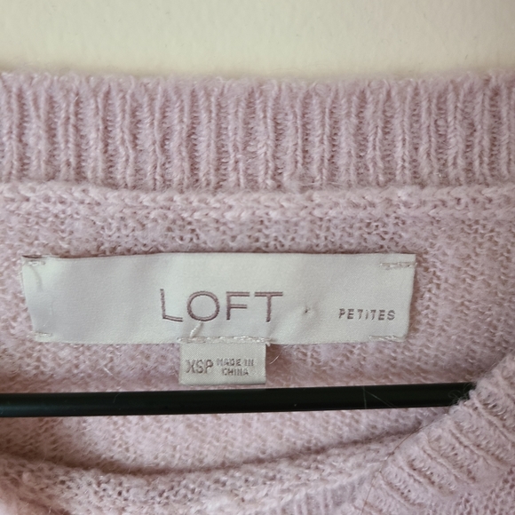 Loft Pink Color Block striped high low sweater - Picture 2 of 5